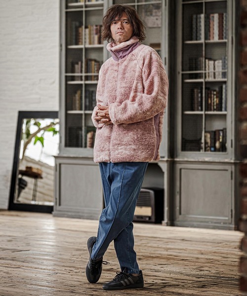 CAMBIO(カンビオ)の「mj11825- Tie Dye Boa Fleece Zip Jacket ボアフリースジップジャケット(CMP-262-004)(その他アウター・メンズ・ブラック/パープル/ブラウン・S/M/L)」の14枚目の写真