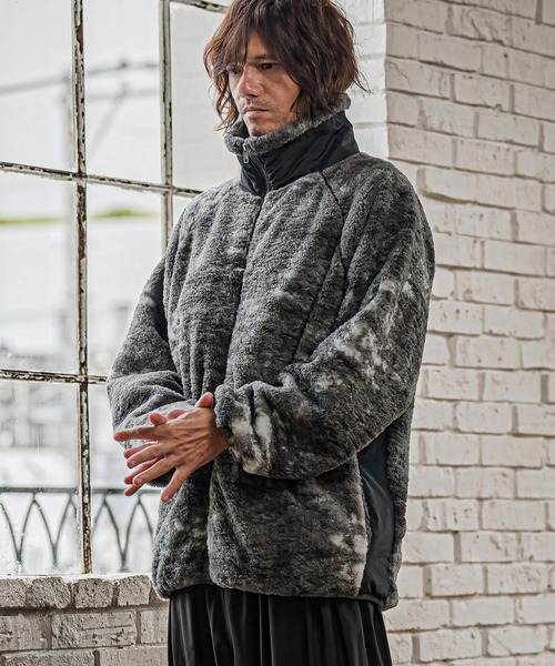 CAMBIO(カンビオ)の「mj11825- Tie Dye Boa Fleece Zip Jacket ボアフリースジップジャケット(CMP-262-004)(その他アウター・メンズ・ブラック/パープル/ブラウン・S/M/L)」の17枚目の写真