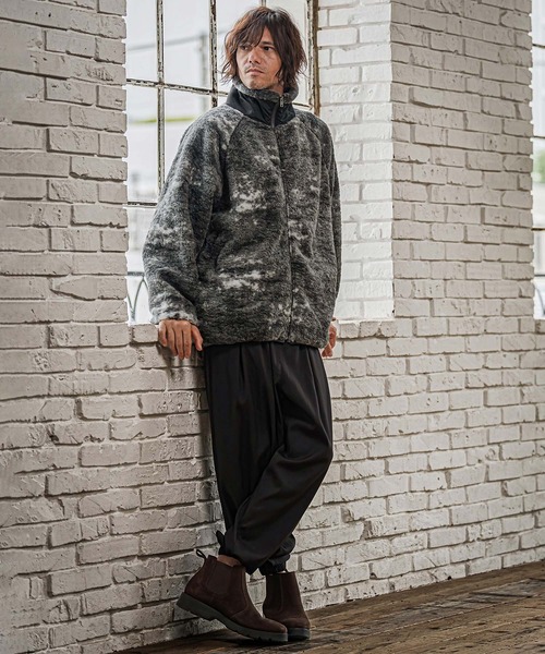 CAMBIO(カンビオ)の「mj11825- Tie Dye Boa Fleece Zip Jacket ボアフリースジップジャケット(CMP-262-004)(その他アウター・メンズ・ブラック/パープル/ブラウン・S/M/L)」の18枚目の写真