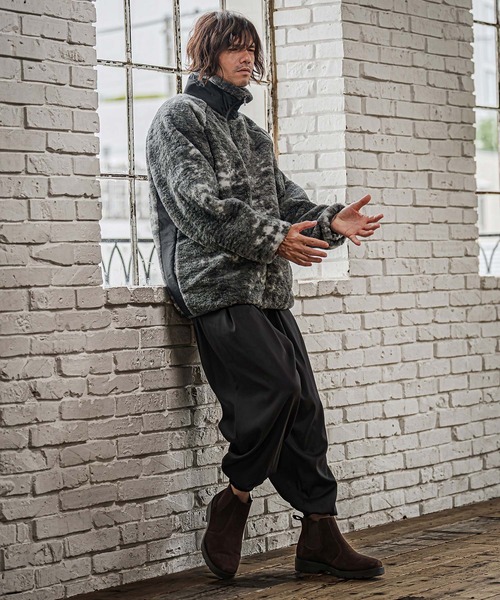 CAMBIO(カンビオ)の「mj11825- Tie Dye Boa Fleece Zip Jacket ボアフリースジップジャケット(CMP-262-004)(その他アウター・メンズ・ブラック/パープル/ブラウン・S/M/L)」の19枚目の写真