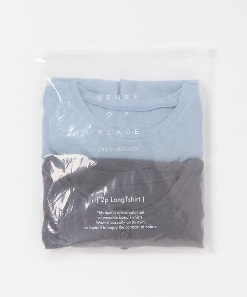 SENSE OF PLACE by URBAN RESEARCH(センスオブプレイスバイアーバンリサーチ)の「2PパックロングTシャツ(Tシャツ/カットソー・レディース・チャコールグレー/ブラウン/イエロー・ONE)」の9枚目の写真