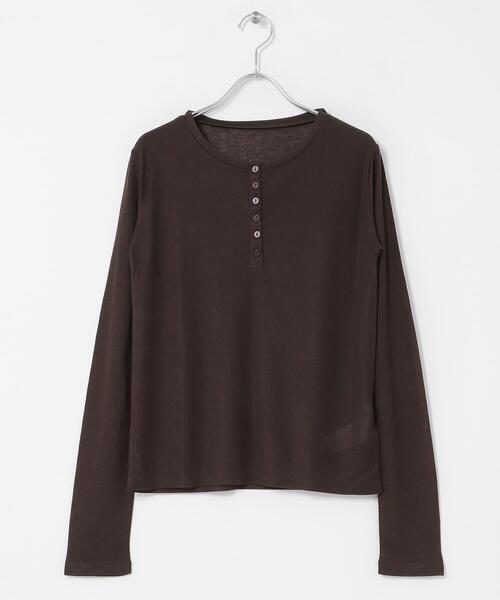 SENSE OF PLACE by URBAN RESEARCH(センスオブプレイスバイアーバンリサーチ)の「2PパックロングTシャツ(Tシャツ/カットソー・レディース・チャコールグレー/ブラウン/イエロー・ONE)」の16枚目の写真