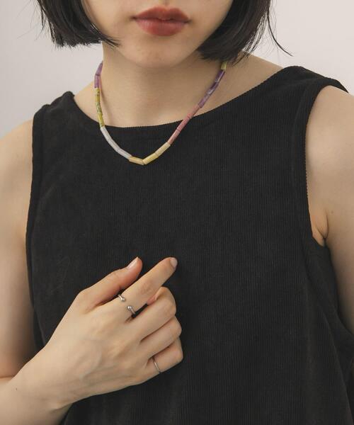 KBF(ケイビーエフ)の「天然石アソートネックレス(ネックレス・レディース・その他1/ブラック/ベージュ・ONE)」の18枚目の写真