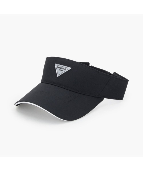 BRIEFING(ブリーフィング)の「REF MEN'S STRETCH TRIANGLE LOGO VISOR(ゴルフグッズ・メンズ・ブラック/ホワイト・FREE)」の2枚目の写真