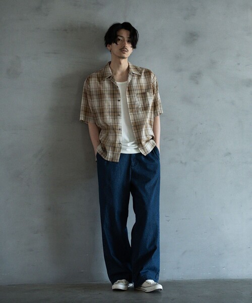 RATTLE TRAP（ラトルトラップ）の「8.5ozデニムツータックワイドスラックス（その他パンツ・メンズ・ネイビー・M）」の3枚目の写真