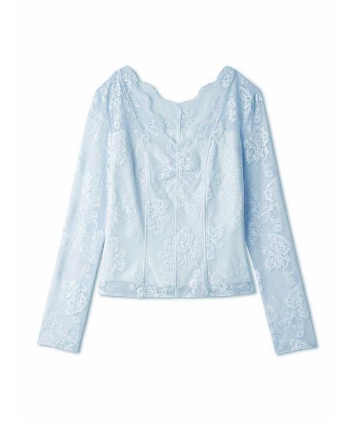 SNIDEL(スナイデル)の「カットレースTOPS(Tシャツ/カットソー・レディース・ブラック/ライトブルー/ホワイト・F)」の3枚目の写真
