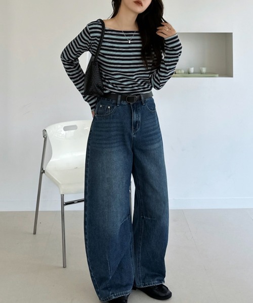 TREOVER(トレオーバー)の「着こなしを自由に楽しめるマルチウェイオフショルトップス(Tシャツ/カットソー・レディース・グレー系その他/ネイビー系/オフホワイト/ブラック/ホワイト系その他/ベージュ系その他・FREE)」の13枚目の写真