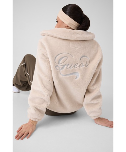 AMALIA Sherpa Zip Sweat ジャケット ボアジャケット | GUESS(ゲス