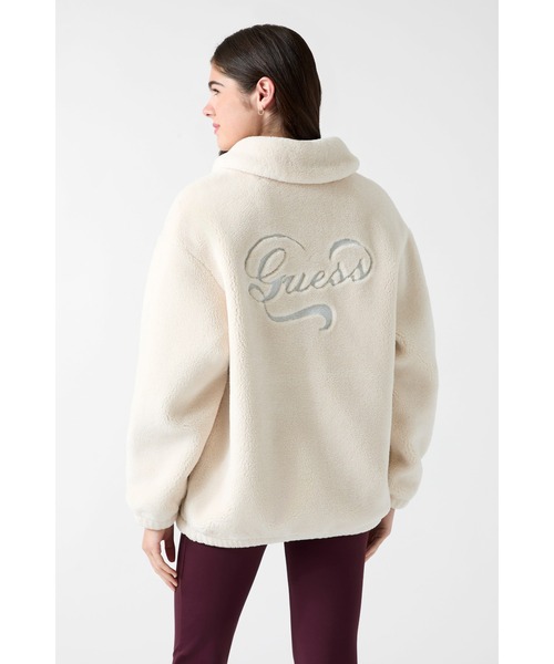 AMALIA Sherpa Zip Sweat ジャケット ボアジャケット | GUESS(ゲス