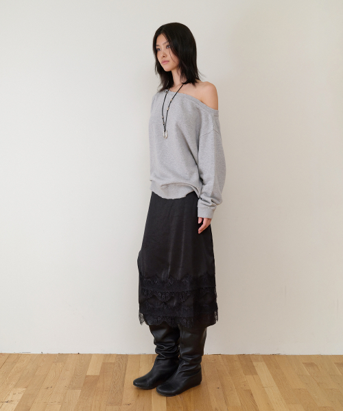THEVINYLHOUSE（ザバイニルハウス）の「FEMININE SLIT LACE SKIRT(W) BLACK（スカート・レディース・その他・SMALL/MEDIUM）」の3枚目の写真