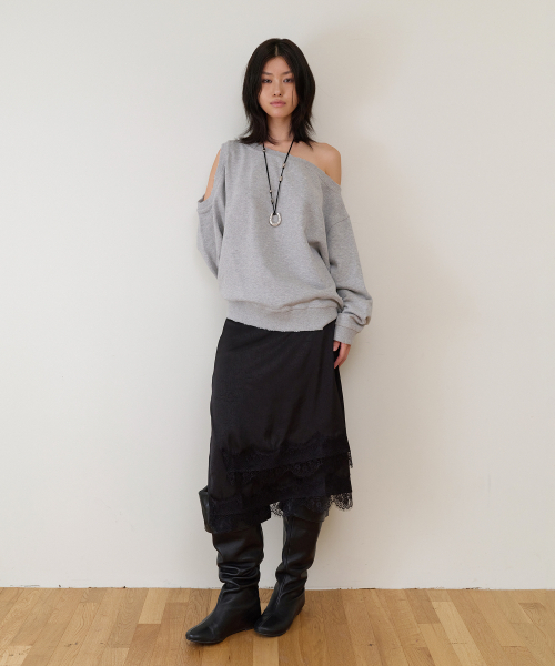 THEVINYLHOUSE（ザバイニルハウス）の「FEMININE SLIT LACE SKIRT(W) BLACK（スカート・レディース・その他・SMALL/MEDIUM）」の5枚目の写真
