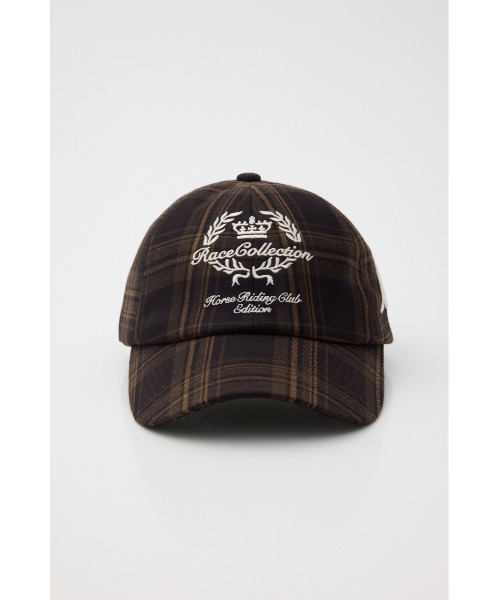 SLY（スライ）の「KAPPA x SLY CHECK CAP カッパスライチェックキャップ 秋服（キャップ・レディース・ブラウン系その他2/ネイビー系・FREE）」の3枚目の写真