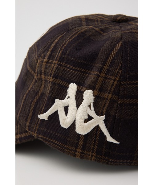 SLY（スライ）の「KAPPA x SLY CHECK CAP カッパスライチェックキャップ 秋服（キャップ・レディース・ブラウン系その他2/ネイビー系・FREE）」の8枚目の写真