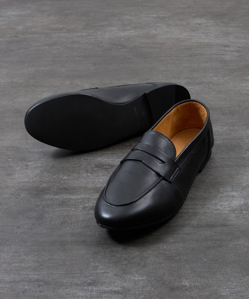 PADRONE（パドローネ）の「PADRONE パドローネ / FT Loafers フラットソールレザーローファー / PU8185-2002（ローファー・メンズ・ブラウン/ブラック・42/41/40）」の3枚目の写真