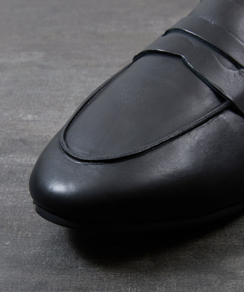 PADRONE（パドローネ）の「PADRONE パドローネ / FT Loafers フラットソールレザーローファー / PU8185-2002（ローファー・メンズ・ブラウン/ブラック・42/41/40）」の5枚目の写真