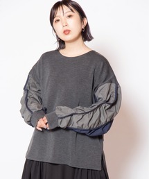 ギャザースリーブプルオーバー