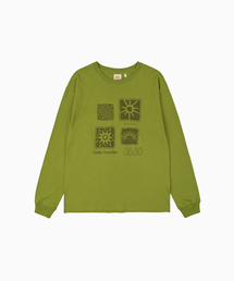 Sun Stamp 長袖Tシャツ_オリーブ