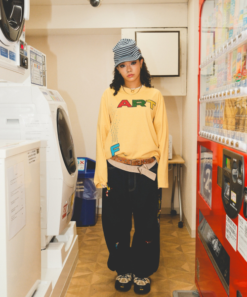 GARMENTS FAB（ガーメンツファブ）の「EMB スプラッターペイントパンツ (ブルー)（デニムパンツ・レディース・その他・MEDIUM/LARGE）」の3枚目の写真