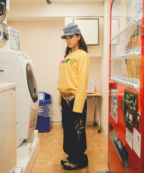 GARMENTS FAB（ガーメンツファブ）の「EMB スプラッターペイントパンツ (ブルー)（デニムパンツ・レディース・その他・MEDIUM/LARGE）」の4枚目の写真