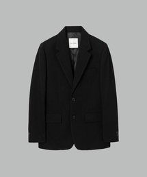 ウールフランネル ルーズフィットジャケット_BLACK