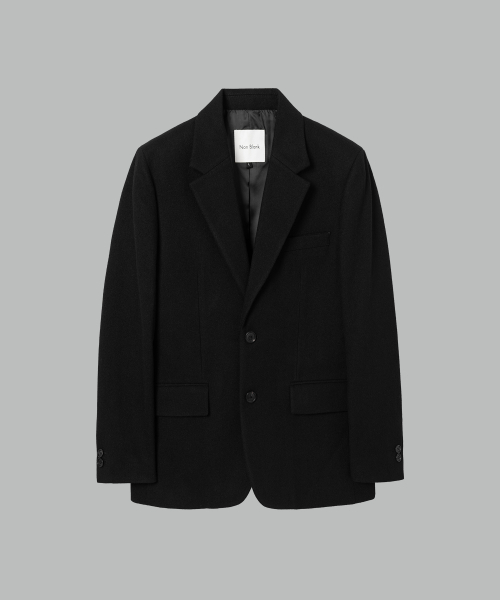 NONBLANK(ノンブランク)の「ウールフランネル ルーズフィットジャケット_BLACK(テーラードジャケット・メンズ・その他・MEDIUM/LARGE/X-LARGE)」の1枚目の写真