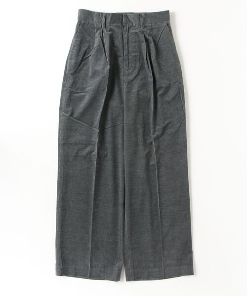 anuke（アンヌーク）の「Corduroy Wide Pants 62620714（その他パンツ・レディース・チャコールグレー/オフホワイト・38/36）」の2枚目の写真