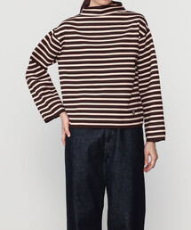 ORCIVAL | モックネック ボーダーニットプルオーバー WOMEN