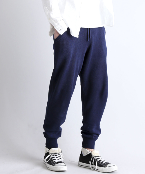 Denime（ドゥニーム）の「CL RIB KNIT PANTS/コットンリネンリブニットパンツ（その他パンツ・メンズ・ネイビー/ベージュ/グリーン・MEDIUM/LARGE/X-LARGE）」の3枚目の写真