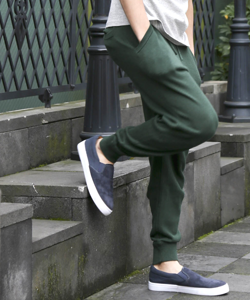 Denime（ドゥニーム）の「CL RIB KNIT PANTS/コットンリネンリブニットパンツ（その他パンツ・メンズ・ネイビー/ベージュ/グリーン・MEDIUM/LARGE/X-LARGE）」の15枚目の写真