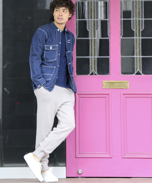 Denime（ドゥニーム）の「CL RIB KNIT PANTS/コットンリネンリブニットパンツ（その他パンツ・メンズ・ネイビー/ベージュ/グリーン・MEDIUM/LARGE/X-LARGE）」の21枚目の写真