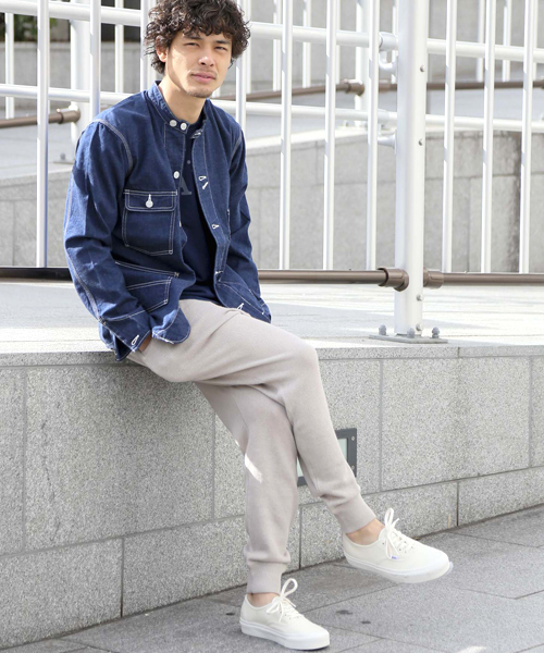 Denime（ドゥニーム）の「CL RIB KNIT PANTS/コットンリネンリブニットパンツ（その他パンツ・メンズ・ネイビー/ベージュ/グリーン・MEDIUM/LARGE/X-LARGE）」の22枚目の写真