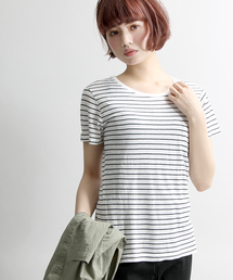 WEGO | WEGO/リネンモダールUネックTシャツ(Tシャツ/カットソー)