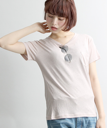 WEGO/リネンモダールUネックTシャツ