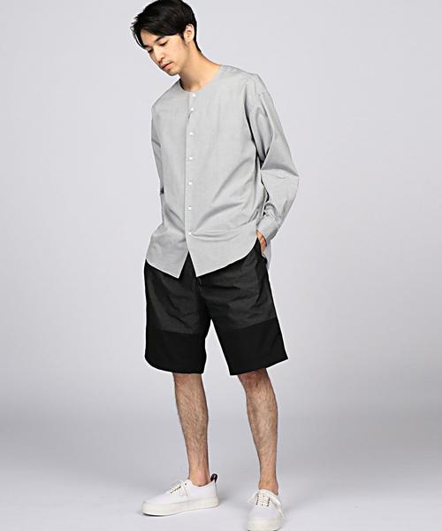 EN ROUTE（アンルート）の「ENR コットンオックスノーカラーシャツ◆（シャツ/ブラウス・メンズ・ホワイト/ライトグレー・1/2/3）」の5枚目の写真