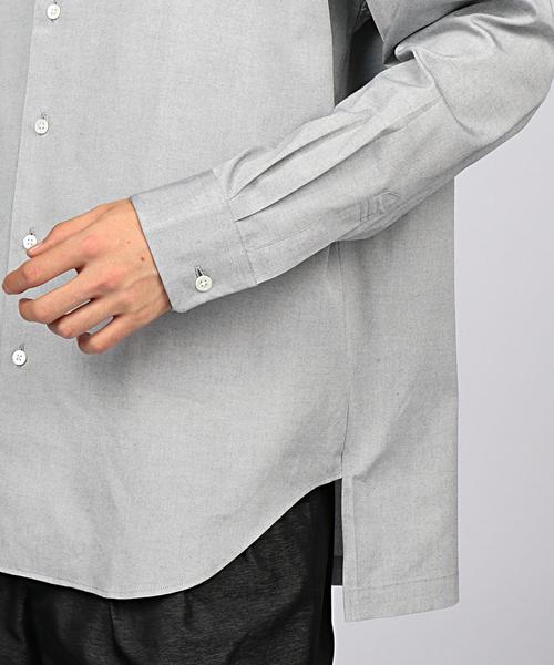 EN ROUTE（アンルート）の「ENR コットンオックスノーカラーシャツ◆（シャツ/ブラウス・メンズ・ホワイト/ライトグレー・1/2/3）」の7枚目の写真