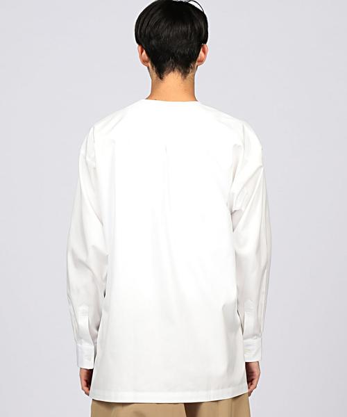 EN ROUTE（アンルート）の「ENR コットンオックスノーカラーシャツ◆（シャツ/ブラウス・メンズ・ホワイト/ライトグレー・1/2/3）」の10枚目の写真