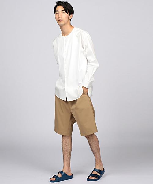 EN ROUTE（アンルート）の「ENR コットンオックスノーカラーシャツ◆（シャツ/ブラウス・メンズ・ホワイト/ライトグレー・1/2/3）」の4枚目の写真