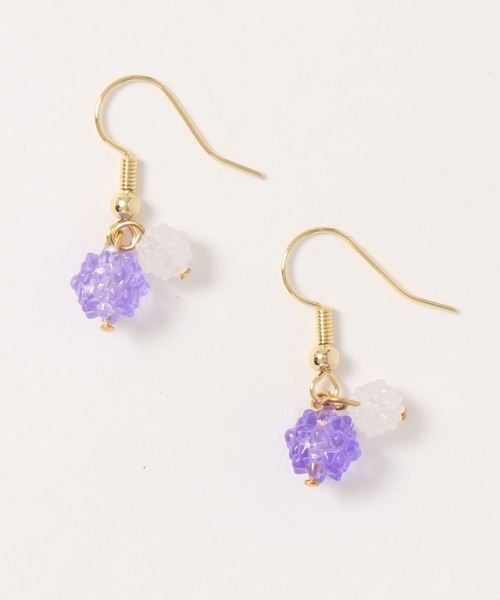 倭物やカヤ（ワモノヤカヤ）の「【倭物やカヤ】金平糖ふたつぶピアス（ピアス（両耳用）・レディース・ピンク/グリーン/イエロー/オレンジ/パープル/ブルー・FREE）」の4枚目の写真