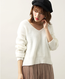 WEGO | WEGO/Vネッククロップドニット(ニット/セーター)