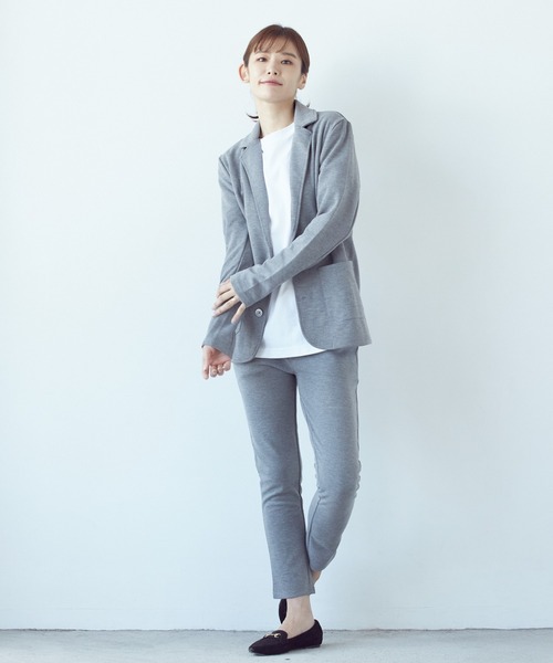 VIBGYOR（ヴィブジョー）の「カルゼアンクルパンツ(BL)（スラックス・レディース・ブラック/杢グレー/ネイビー/チャコールグレー・X-LARGE/LARGE/MEDIUM）」の4枚目の写真