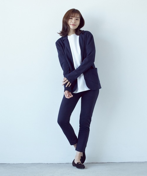 VIBGYOR（ヴィブジョー）の「カルゼアンクルパンツ(BL)（スラックス・レディース・ブラック/杢グレー/ネイビー/チャコールグレー・X-LARGE/LARGE/MEDIUM）」の14枚目の写真