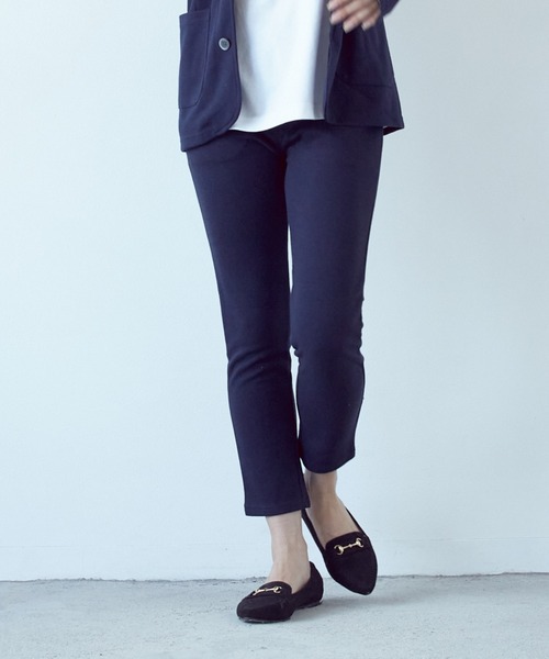 VIBGYOR（ヴィブジョー）の「カルゼアンクルパンツ(BL)（スラックス・レディース・ブラック/杢グレー/ネイビー/チャコールグレー・X-LARGE/LARGE/MEDIUM）」の11枚目の写真