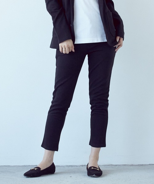 VIBGYOR（ヴィブジョー）の「カルゼアンクルパンツ(BL)（スラックス・レディース・ブラック/杢グレー/ネイビー/チャコールグレー・X-LARGE/LARGE/MEDIUM）」の7枚目の写真