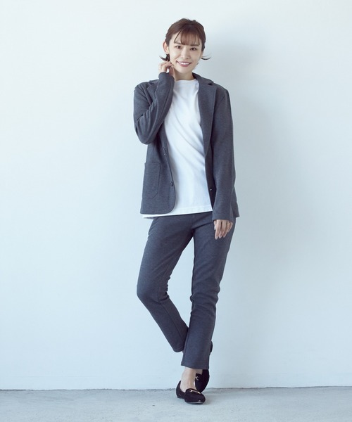 VIBGYOR（ヴィブジョー）の「カルゼアンクルパンツ(BL)（スラックス・レディース・ブラック/杢グレー/ネイビー/チャコールグレー・X-LARGE/LARGE/MEDIUM）」の19枚目の写真