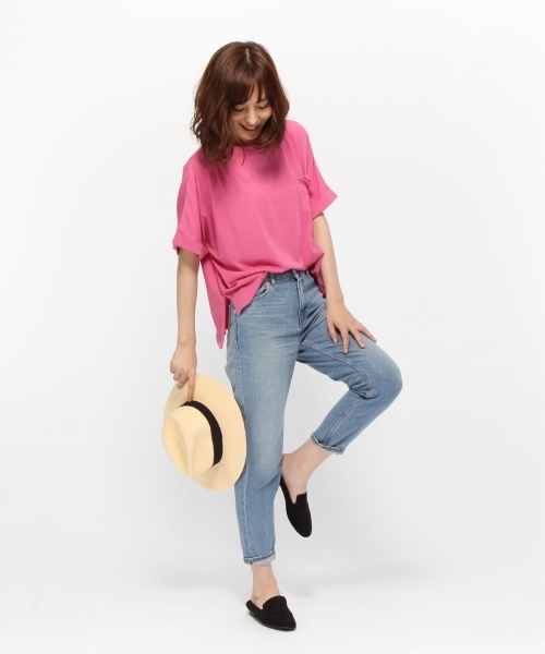 LAKOLE(ラコレ)の「マムフィットハイライズライトウォッシュデニム / LAKOLE(デニムパンツ・レディース・クリアブルー・25inch/24inch/23inch/26inch/27inch)」の2枚目の写真
