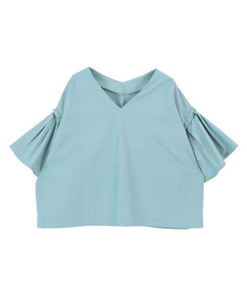 titivate（ティティベイト）の「Vﾈｯｸﾀｯｸｽﾘｰﾌﾞﾌﾟﾙｵｰﾊﾞｰ（Tシャツ/カットソー・レディース・ブラック/ブルーグリーン/ホワイト/ピンク/チャコールグレー・S/M）」の16枚目の写真