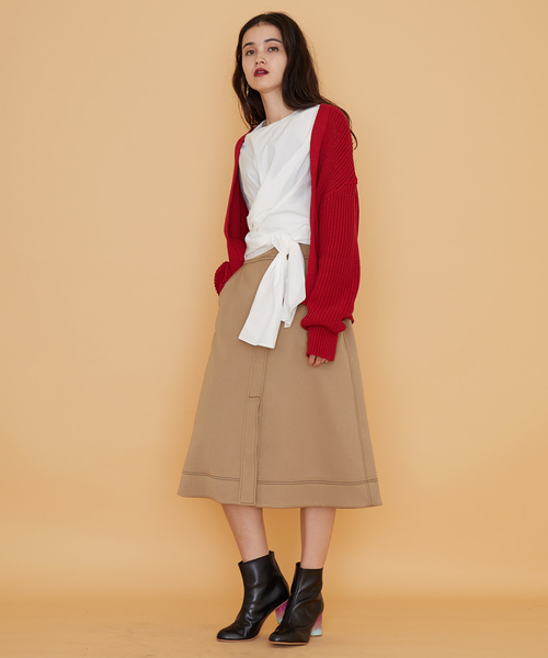 UNITED TOKYO（ユナイテッドトウキョウ）の「カタアゼエフォートカーディガン（カーディガン/ボレロ・レディース・ブラック/レッド/マスタード・1）」の10枚目の写真