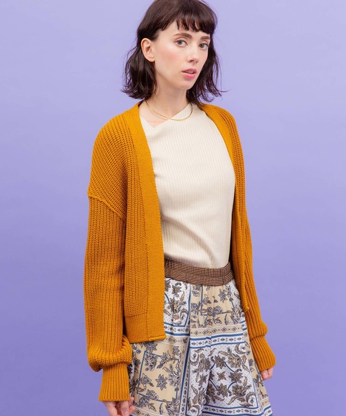 UNITED TOKYO（ユナイテッドトウキョウ）の「カタアゼエフォートカーディガン（カーディガン/ボレロ・レディース・ブラック/レッド/マスタード・1）」の22枚目の写真