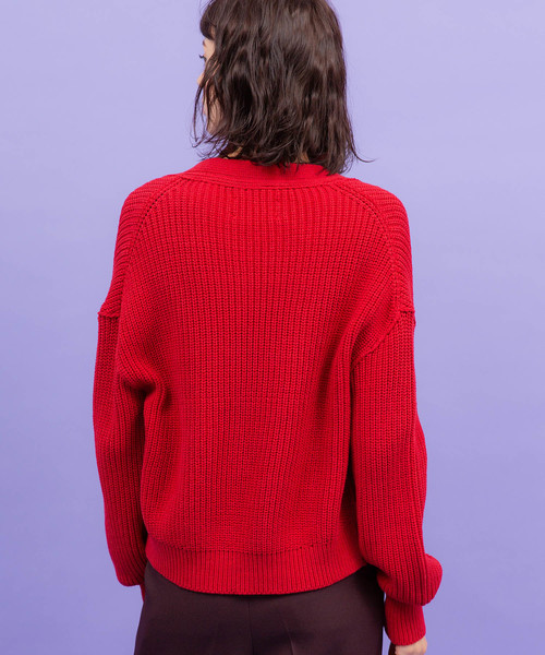 UNITED TOKYO（ユナイテッドトウキョウ）の「カタアゼエフォートカーディガン（カーディガン/ボレロ・レディース・ブラック/レッド/マスタード・1）」の17枚目の写真