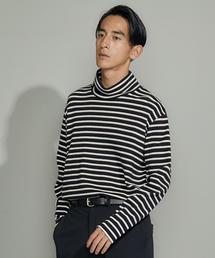 EN ROUTE | コットンミラノリブボーダータートル(Tシャツ/カットソー)